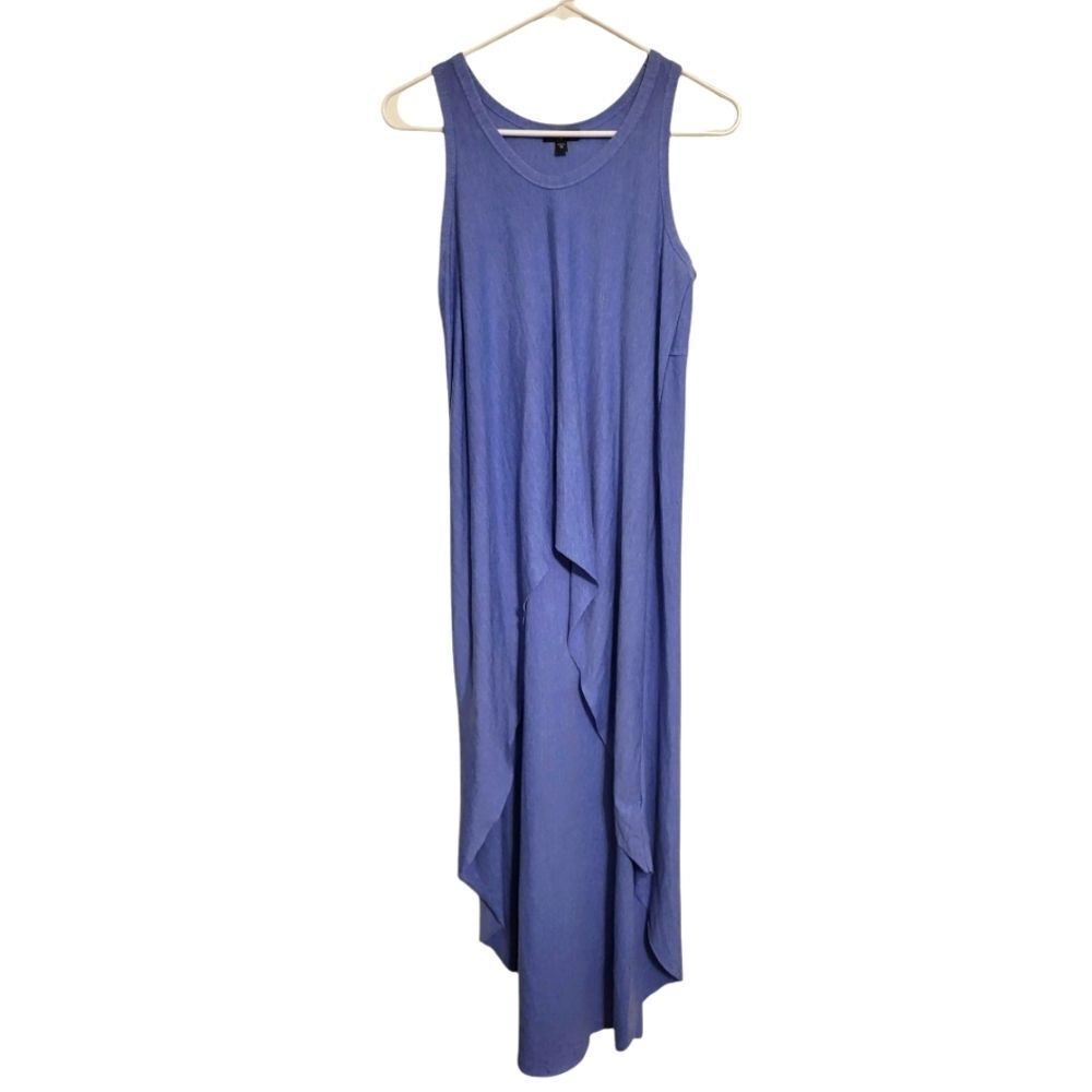 Express Super Soft Blue Tank Maxi Dress Sharkbite Hem, Size XS* - Picture 1 of 6